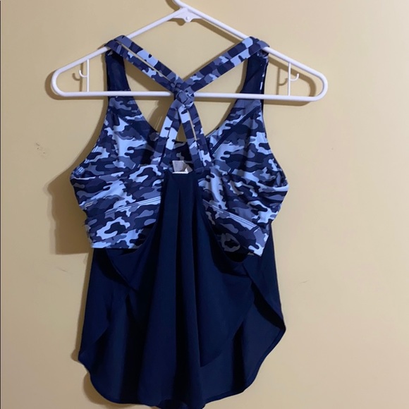 Fabletics blue camouflage tank S - Picture 2 of 7